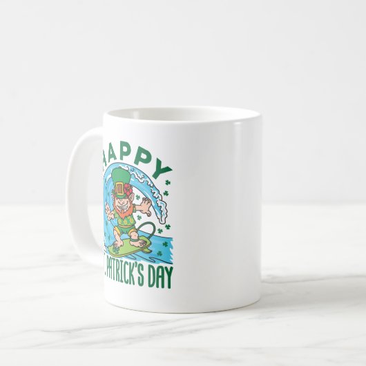 Leprechaun Hawaiian St Patricks Day Kaffeetasse (Vorderseite Links)