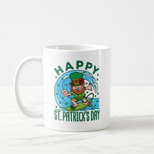 Leprechaun Hawaiian St Patricks Day Kaffeetasse (Links)