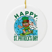 Leprechaun Hawaiian St Patricks Day Keramik Ornament (Hinten)