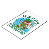 Leprechaun Hawaiian St Patricks Day Notizblock (Linke Seite)