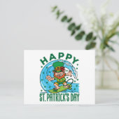 Leprechaun Hawaiian St Patricks Day Postkarte (Stehend Vorderseite)