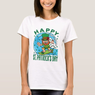 Leprechaun Hawaiian St Patricks Day T-Shirt