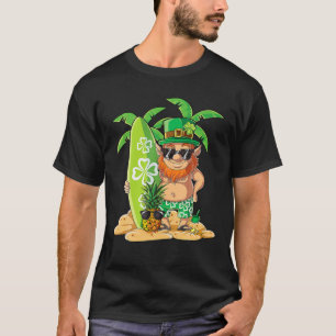 Leprechaun Hawaiian Surfing St Patricks Day Hawaii T-Shirt