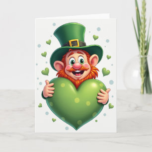 Leprechaun-Herzmusterkarte Karte