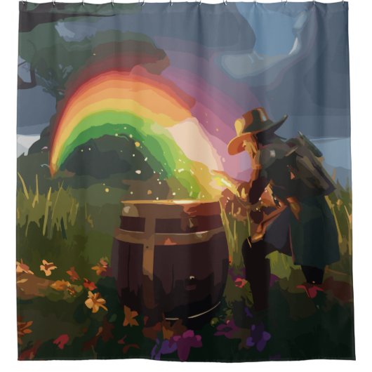 Leprechaun Hideaway Duschvorhang (Vorderseite)