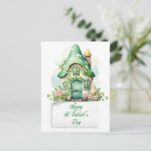 Leprechaun House Feiertagspostkarte (Stehend Vorderseite)