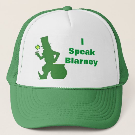 LEPRECHAUN I SPEAK BLARNEY hat Truckerkappe (Vorderseite)