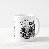 Leprechaun in Schwarz Kaffeetasse (VorderseiteRechts)