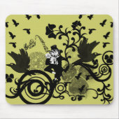 Leprechaun in Schwarz Mousepad (Vorne)