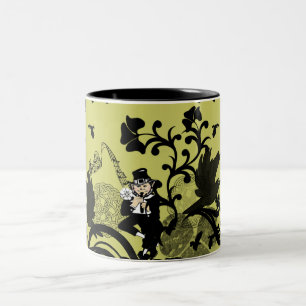 Leprechaun in Schwarz Zweifarbige Tasse