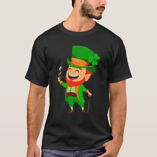 Leprechaun Irish Clover St Patrick's Day Green T-Shirt (Vorderseite)