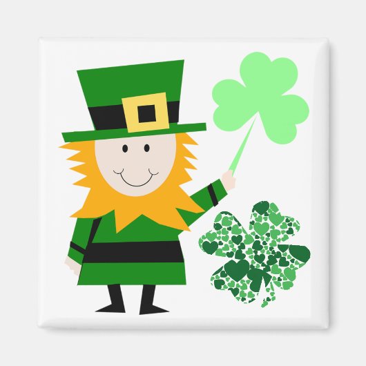 Leprechaun Irish Folklore Fairy Elf Art Niedlicher Magnet (Vorne)