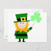Leprechaun Irish Folklore Fairy Elf Art Niedlicher Postkarte (Vorne/Hinten)