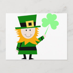 Leprechaun Irish Folklore Fairy Elf Art Niedlicher Postkarte