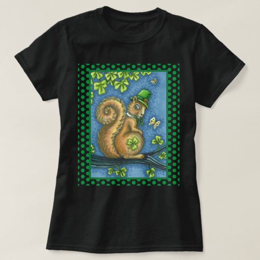 LEPRECHAUN IRISH SQUIRREL, ST. PATRICK'S DAY Lucky T-Shirt (Design vorne)