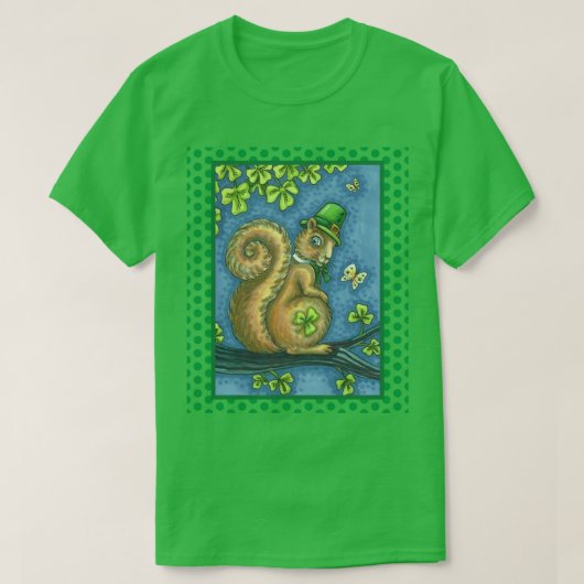 LEPRECHAUN IRISH SQUIRREL, ST. PATRICK'S DAY Lucky T-Shirt (Design vorne)