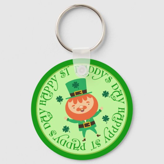 Leprechaun Irish St Paddys Day Lucky Keychain Schlüsselanhänger (Vorderseite)