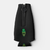 Leprechaun Irish Sugar Skull St Patricks Day Flaschenkühler (Rückseite)
