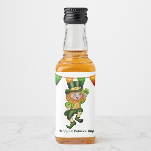 Leprechaun Irish whiskey St Patrick's Day Party Alkoholflaschenetikett (Vorderseite)