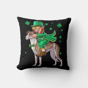 Leprechaun Italian Greyhound St Patricks Day Sham Kissen