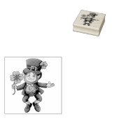 Leprechaun Jumping St. Patrick's Day Wood Block Gummistempel (Stempel)