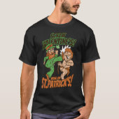 Leprechaun Kick Cupid Screw Valentines Bring On St T-Shirt (Vorderseite)