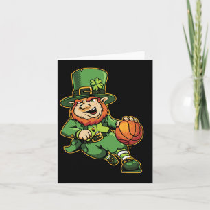 Leprechaun Kids Bysketbyll St Patricks Day Lucky B Karte