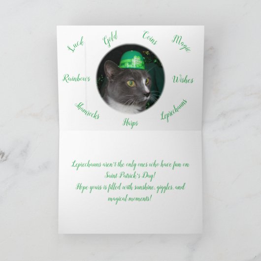 "Leprechaun Kitty!" Karte (Innenseite)
