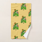 Leprechaun Kleeblatt Badehandtuch Set (Handtuch)