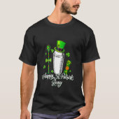 Leprechaun Kleeblatt Barkeeper Happy St Patrick's T-Shirt (Vorderseite)
