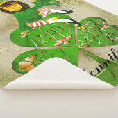 Leprechaun Kleeblatt "Happy St. Patrick's" Sherpadecke (3/4)