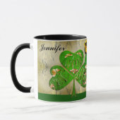 Leprechaun Kleeblatt "Happy St. Patrick's" Tasse (Links)