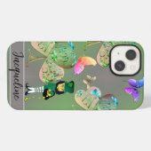 Leprechaun & Kleeblatt iPhone Hülle (Rückseite (Horizontal))