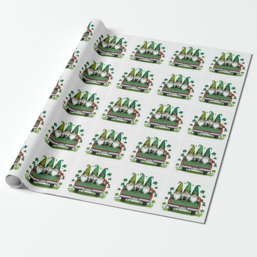 Leprechaun Kleeblatt irish music Geschenkpapier (Ungerollt)