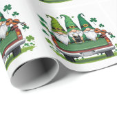 Leprechaun Kleeblatt irish music Geschenkpapier (Rolleneckpunkt)