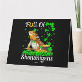 Leprechaun Kleeblatt Leaf Bearded Dragon St. Patri Karte (Rückseite)