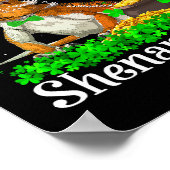 Leprechaun Kleeblatt Leaf Bearded Dragon St. Patri Poster (Ecke)