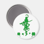 Leprechaun Kleeblatt Magnet St. Patrick's Day (Vorderseite/Rückseite)