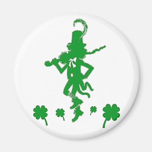 Leprechaun Kleeblatt Magnet St. Patrick's Day (Vorne)