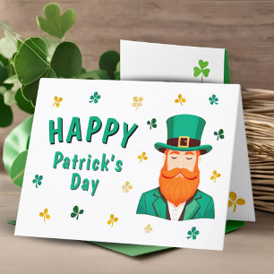 Leprechaun-Kleeblatt-Shamrock-Patrick's-Tag Feiertagskarte