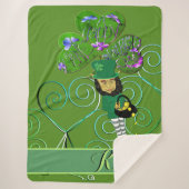 Leprechaun Kleeblatt Sherpadecke (Vorderseite)