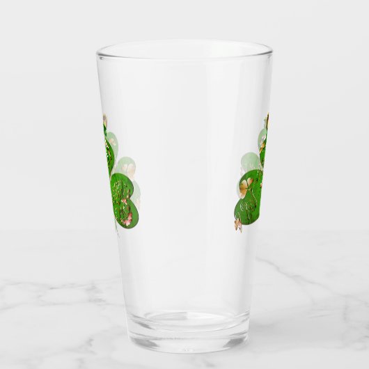 Leprechaun Kleeblatt St. Patrick's Day Glass Glas (Rechts)
