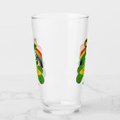 Leprechaun Kleeblatt St. Patrick's Day Glass Glas (Links)