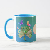 Leprechaun Kleeblatt St. Patrick's w/Name Tasse (Links)