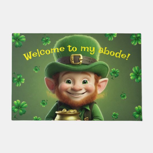 Leprechaun & Kleeblatts Door Mat Fußmatte (Vorderseite)