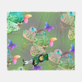 Leprechaun & Kleeblatts Fleece Blanket (Vorderseite (Horizontal))