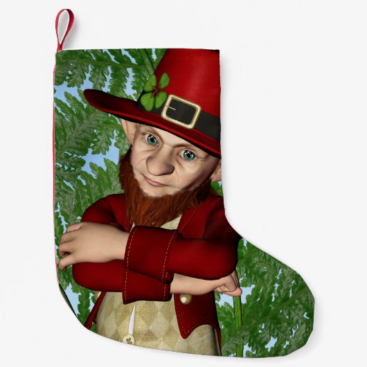 Leprechaun Kleiner Weihnachtsstrumpf (Vorderseite)