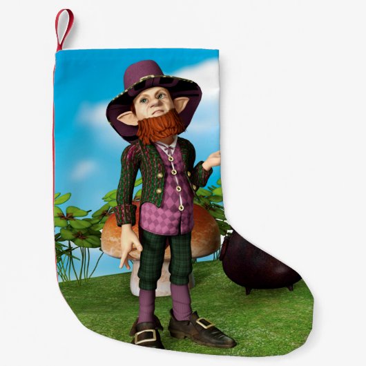Leprechaun Kleiner Weihnachtsstrumpf (Vorderseite)
