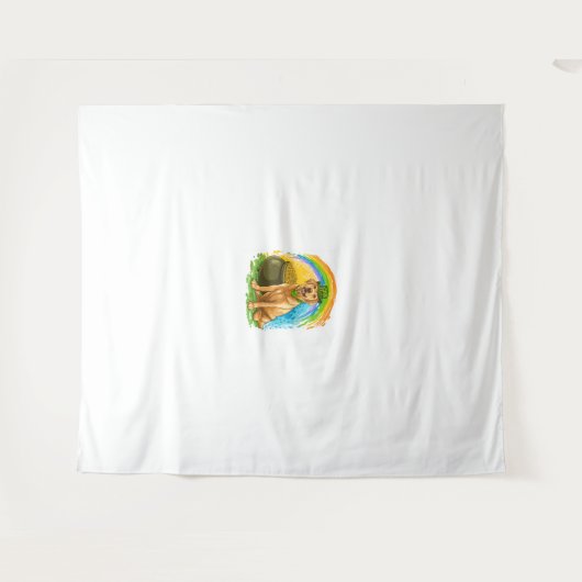 Leprechaun Labrador - St. Patrick's Day Dog Wandteppich (Vorderseite (Horizontal))