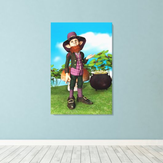 Leprechaun Leinwanddruck (Insitu (Holzboden))